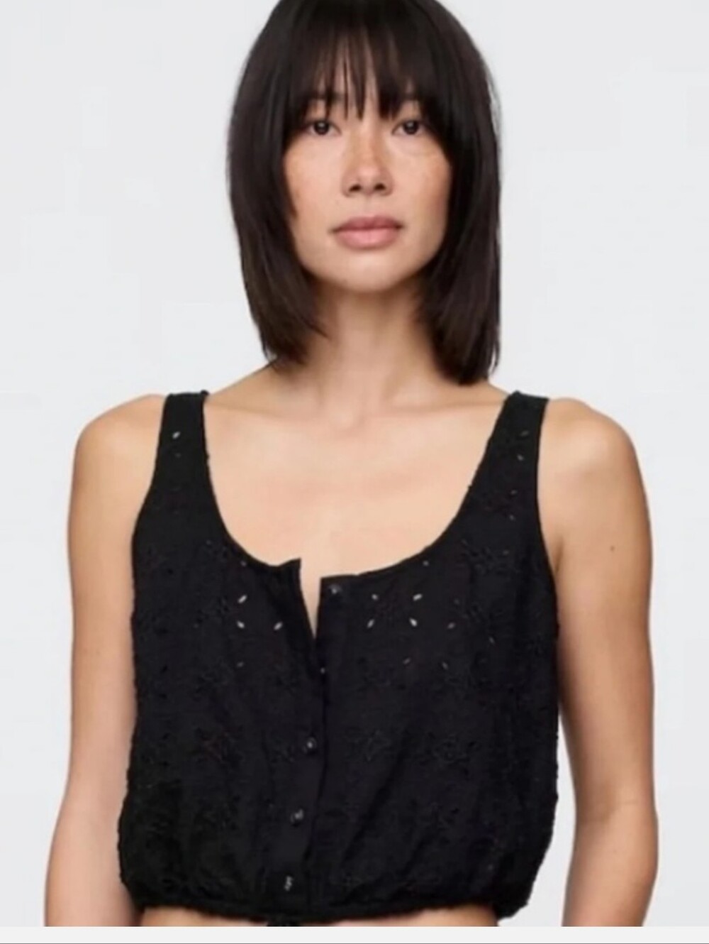 Gap Eyelet Cinched Tank